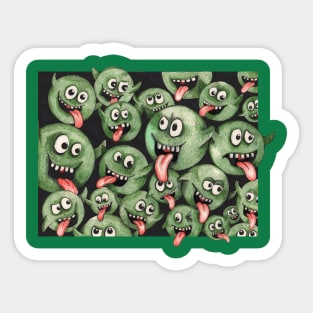 Little Green Monsters Sticker